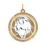 Золотая подвеска со знаком зодиака «козерог»