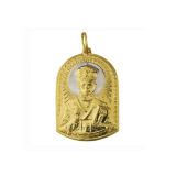 Золотая иконка подвеска «Николай чудотворец»