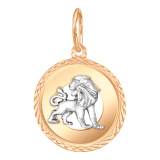 Золотая подвеска со знаком зодиака «лев»