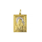 Золотая иконка подвеска «Казанская»
