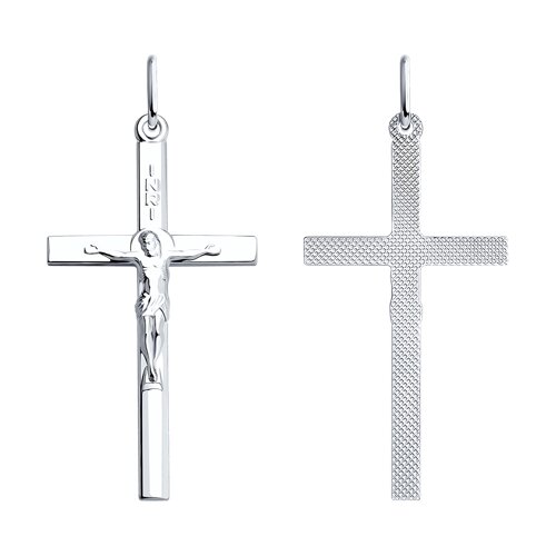 Католический крест из серебра