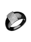 Серебряное кольцо с керамиком и фианитом