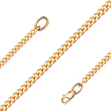 Золотой браслет цепочка с плетением панцирное один