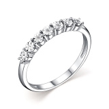 Серебряное кольцо с 2 и более бриллиантами
