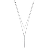 Серебряное колье с фианитом