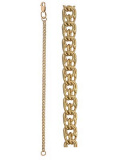 Золотой браслет цепочка с плетением бисмарк ручной