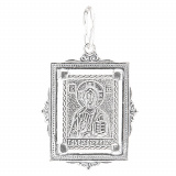 Серебряная иконка подвеска «Христос вседержитель»