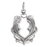 Серебряная подвеска со знаком зодиака «Близнецы» с фианитом