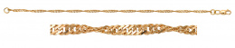 Золотой браслет цепочка с плетением сингапур