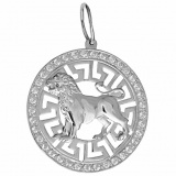 Серебряная подвеска со знаком зодиака «стрелец» с фианитом