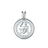 Серебряная подвеска со знаком зодиака «стрелец»