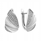 Серебряные серьги с фианитом