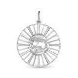 Серебряная подвеска со знаком зодиака «рыбы»