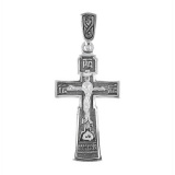 Серебряная православная подвеска крестик