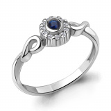 Серебряное кольцо с нано-сапфиром
