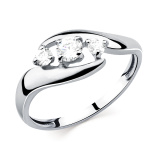 Серебряное кольцо с фианитом