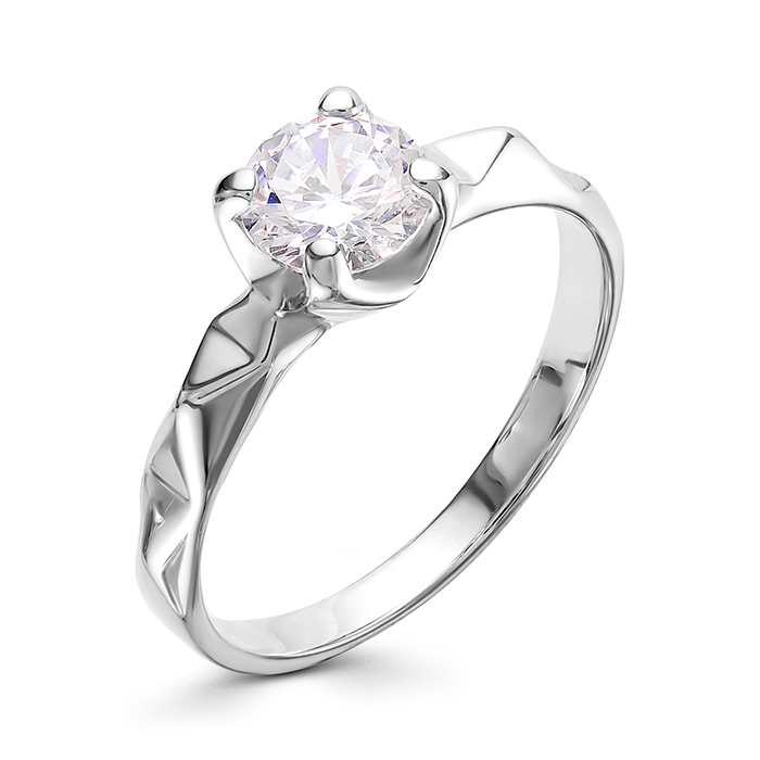 Серебряное кольцо с фианитом