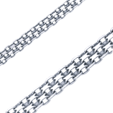 Серебряный браслет цепочка с плетением бисмарк машинный