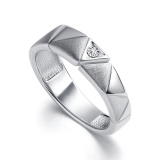 Серебряное кольцо с бриллиантом