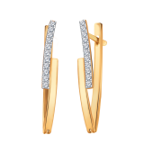 Золотые серьги с фианитом