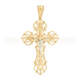 Золотая православная подвеска крестик