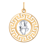 Серебряная подвеска со знаком зодиака «Козерог»
