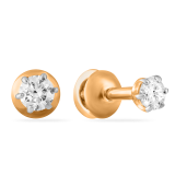 Золотые серьги с фианитом