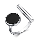 Серебряное кольцо с ониксом и ониксом