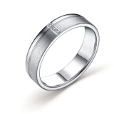Серебряное обручальное кольцо с 2 и более бриллиантами