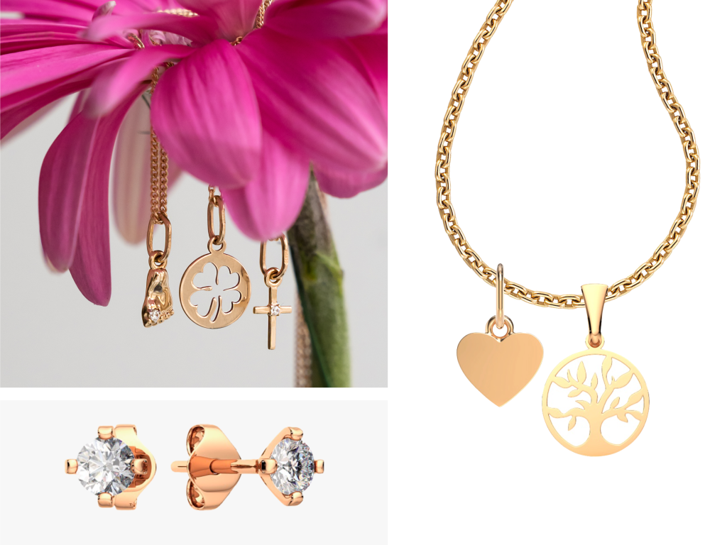 Стильные украшения из золота 375 пробы