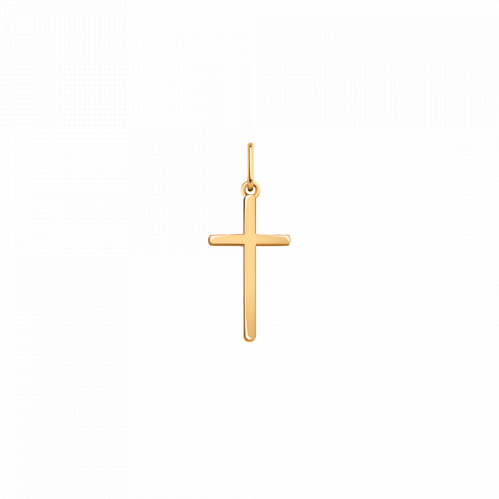 Золотая подвеска крестик