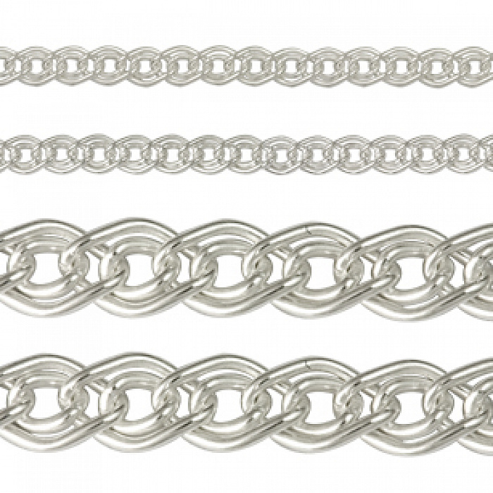 Серебряная цепочка с плетением нонна