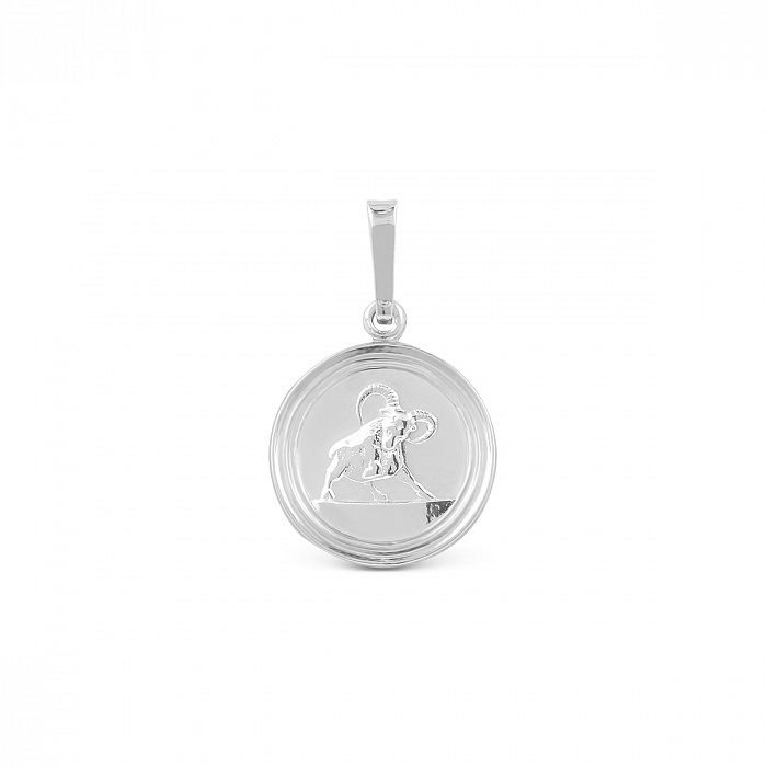 Серебряная подвеска со знаком зодиака «овен»