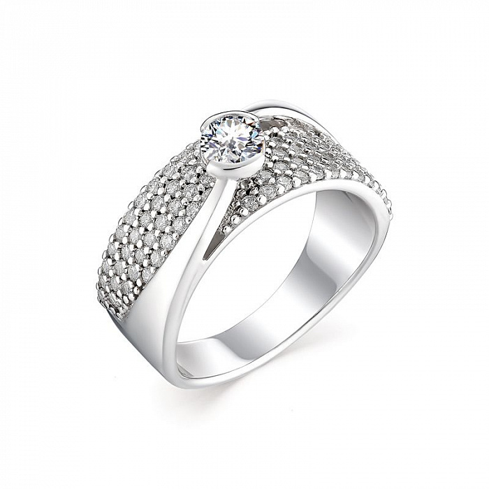 Серебряное кольцо с фианитом