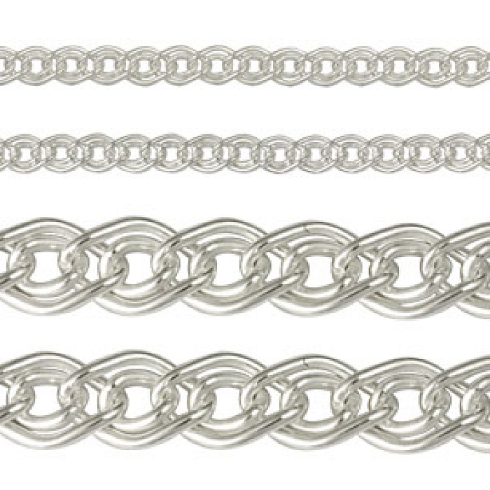 Серебряная цепочка с плетением нонна