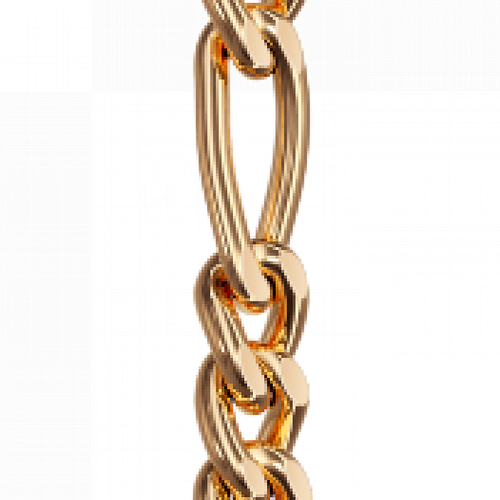 Золотой браслет цепочка с плетением фигаро