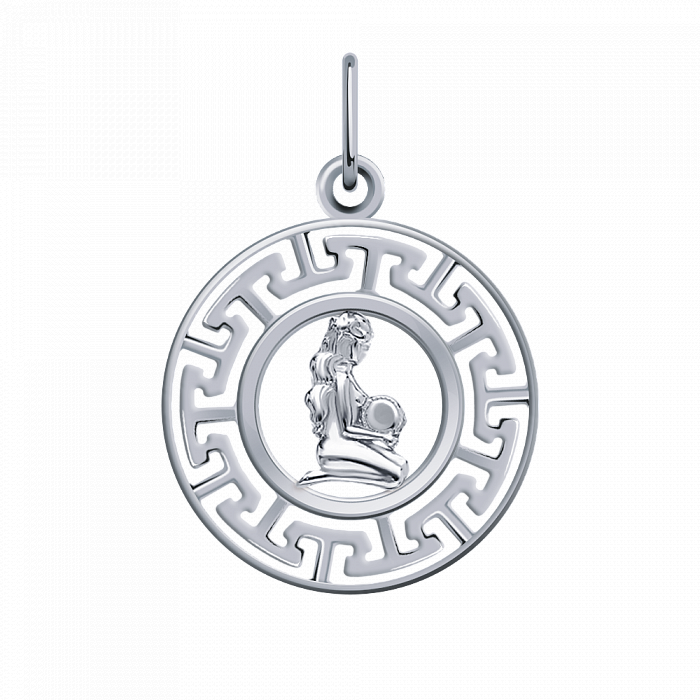 Серебряная подвеска со знаком зодиака «дева»