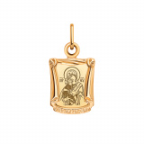 Золотая иконка подвеска «Владимирская»