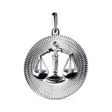Серебряная подвеска со знаком зодиака «Весы»