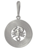 Серебряная подвеска со знаком зодиака «Скорпион»
