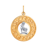 Золотая подвеска со знаком зодиака «Дева»